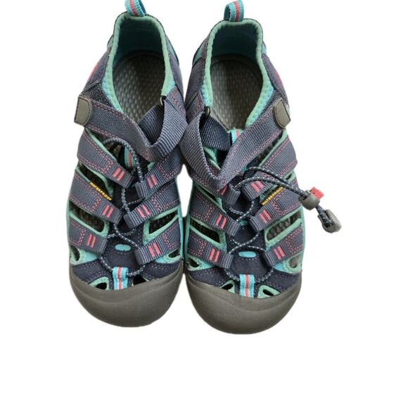 Keen Newport Waterproof Outdoor Hiking Teal Pink Sandals Shoes Kids Size 4/EU 36 - Picture 3 of 13